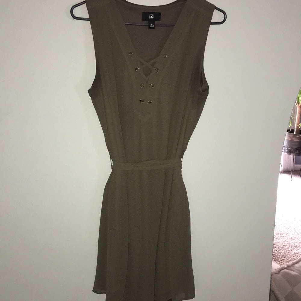 Olive Green iZ Byer Dress w/ Belt